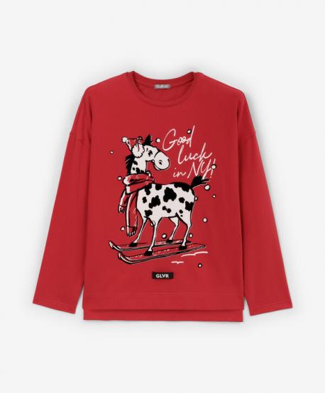 Пижама для мальчика из трикотажа с принтом мультицвет Gulliver