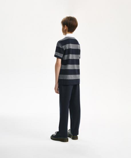 Поло с коротким рукавом в полоску для мальчика Gulliver