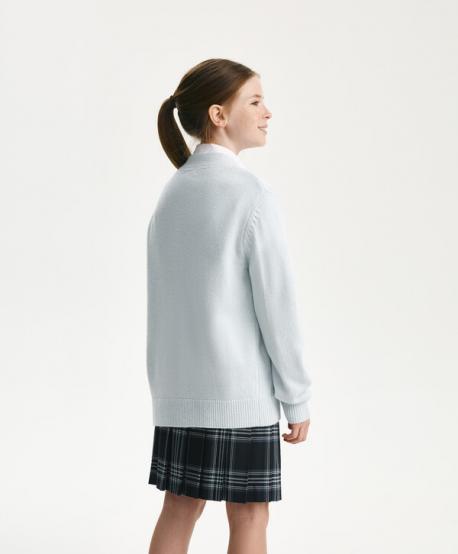 Кардиган для девочки удлиненный голубой  (122) Gulliver