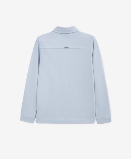 Поло с длинным рукавом для мальчика голубое  (164) Gulliver