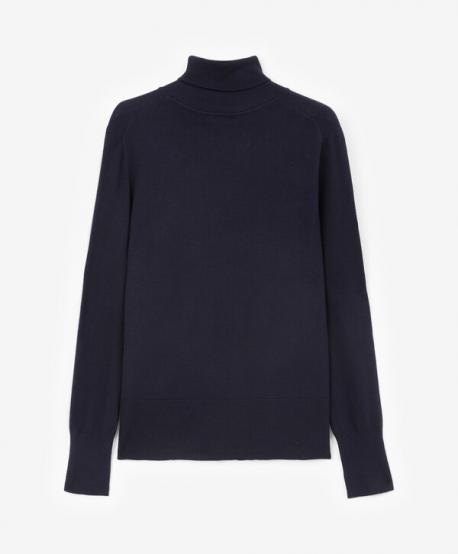 Водолазка для девочки вязаная синяя  (134) Gulliver