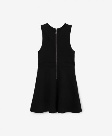 Платье-сарафан для девочки трикотажный приталенный черный  (122) Gulliver