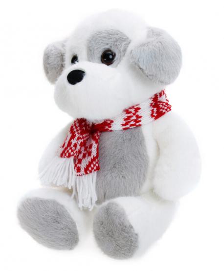Мягкая игрушка Собачка серо-белая, 23 см Gulliver мягкая игрушка