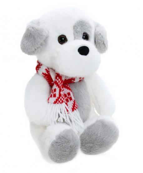 Мягкая игрушка Собачка серо-белая, 23 см Gulliver мягкая игрушка