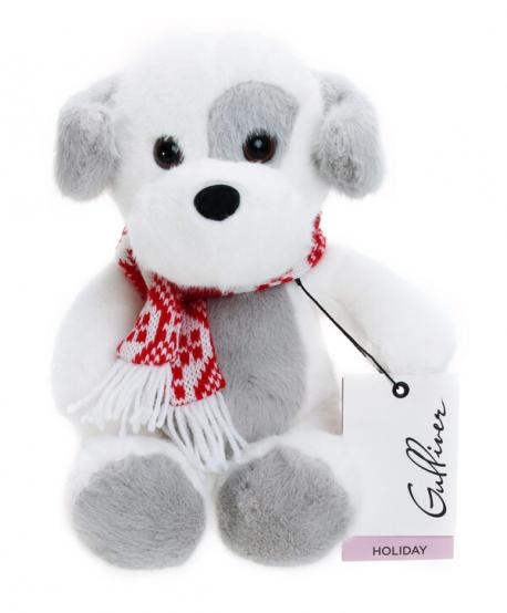 Мягкая игрушка Собачка серо-белая, 23 см Gulliver мягкая игрушка