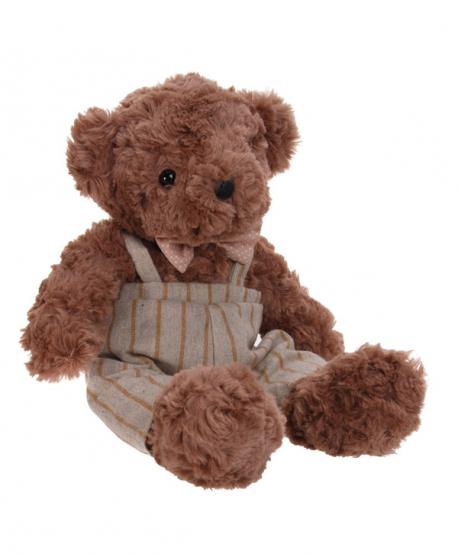 Мягкая игрушка Мишка в полосатом комбинезоне, 21 см Gulliver мягкая игрушка