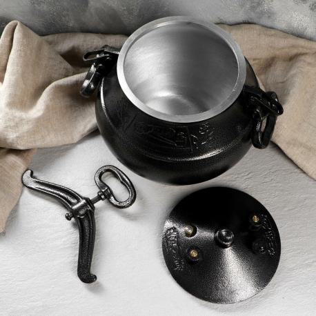 Афганский казан шафран, 12 л, алюминий, черный Шафран