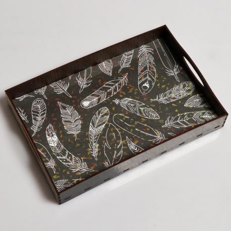 Поднос деревянный с ручками Дарим Красиво