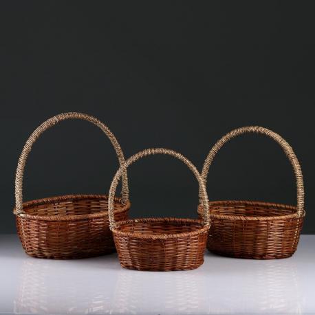 Набор корзин плетеных, 3 шт. tahiti, лоза, кукуруза NO BRAND