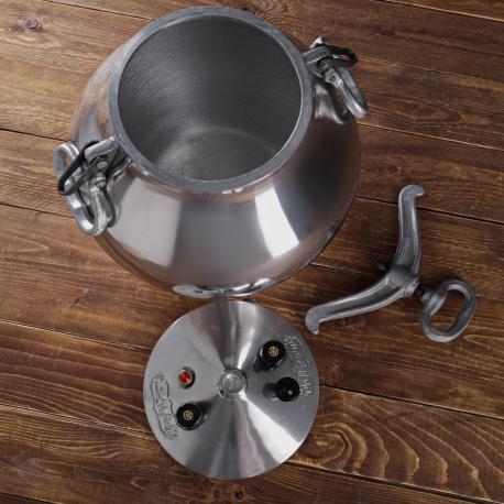 Афганский казан шафран, 20 л, никелированный, алюминий Шафран