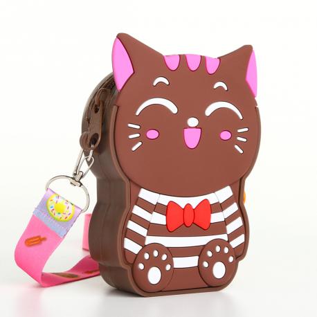 Сумка детская для девочки на молнии, цвет коричневый NO BRAND