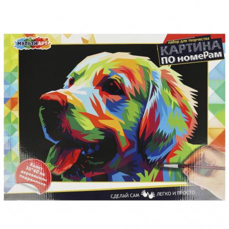 Набор для росписи холстов по контуру, по номерам  CANV30X40-BLACK Multi Art