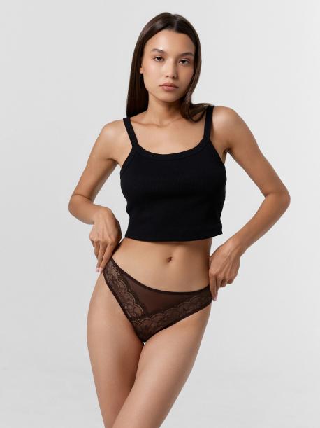 Трусы женские слипы шоколадно-коричневые Mark Formelle