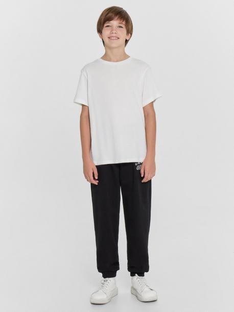 Брюки для мальчиков черные с печатью Mark Formelle