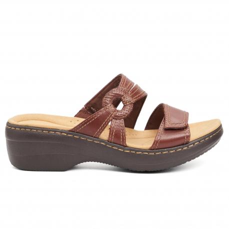 Женские сланцы  (Merliah Coral 26164962), коричневые Clarks