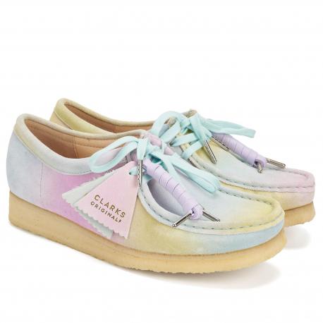 Женские полуботинки  (Wallabee. 26165563), белые Clarks