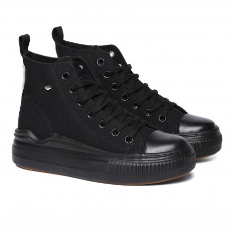 Женские высокие кеды , черные British Knights