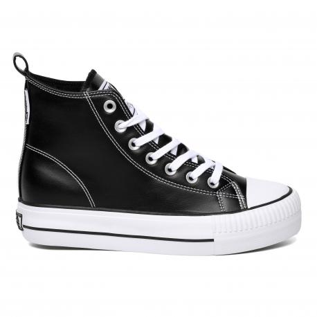 Женские высокие кеды , черные British Knights