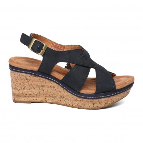 Женские босоножки , синие Clarks