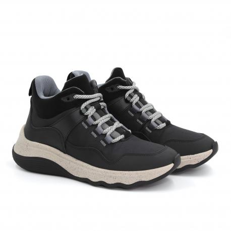 Женские высокие кроссовки , черные Clarks