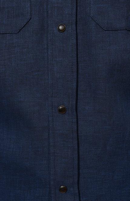 Куртка-рубашка изо льна и шерсти FIORONI