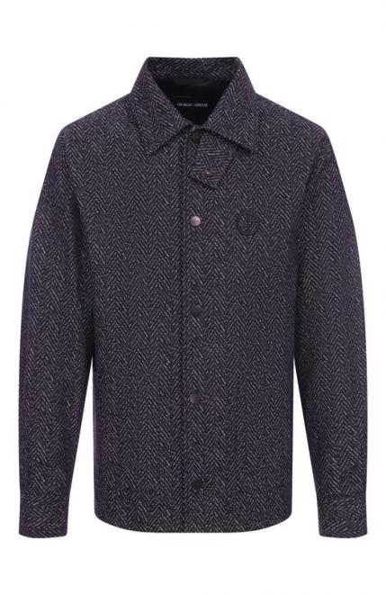 Хлопковая куртка-рубашка Giorgio Armani