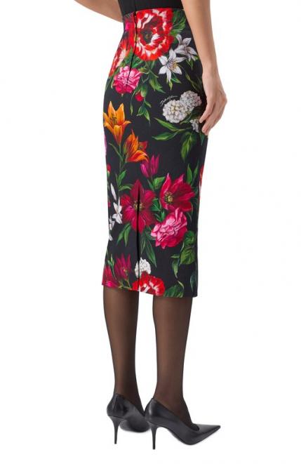 Юбка из хлопка и вискозы Dolce&Gabbana