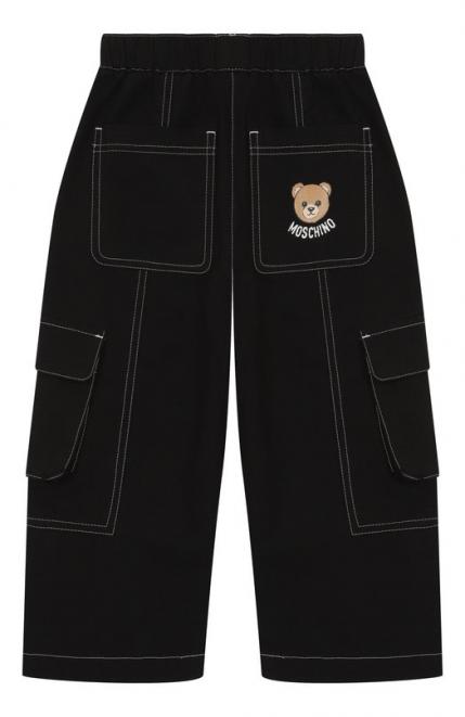 Хлопковые брюки-карго Moschino