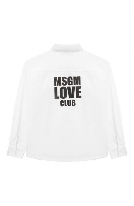 Хлопковая рубашка MSGM Kids