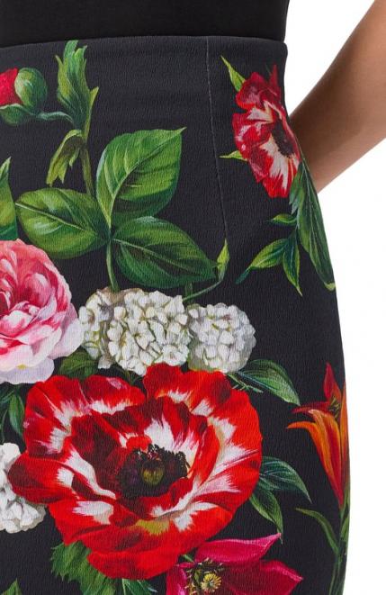 Юбка из хлопка и вискозы Dolce&Gabbana