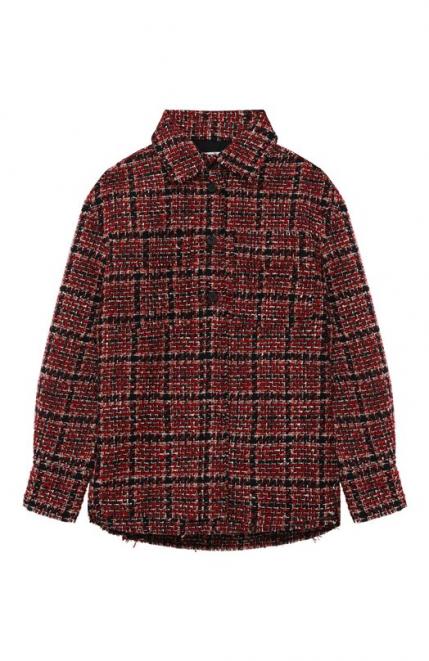Твидовая рубашка MSGM Kids