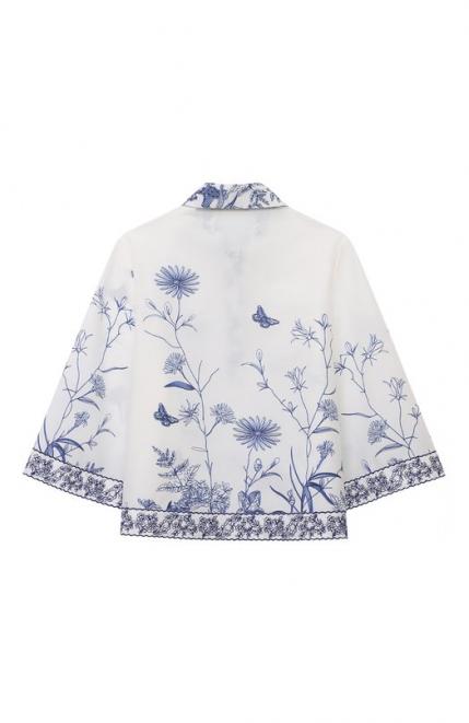 Хлопковая рубашка ELIE SAAB JUNIOR