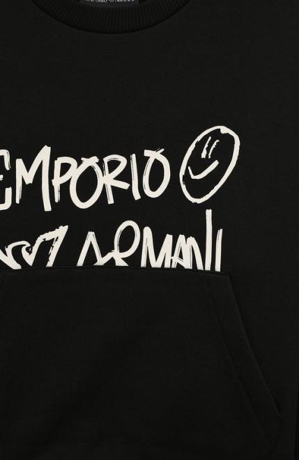 Хлопковый свитшот Emporio Armani