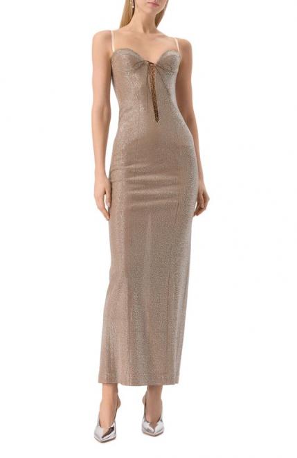 Платье с отделкой стразами Giuseppe di Morabito