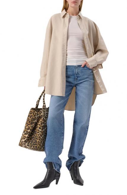 Рубашка из хлопка и льна Replay