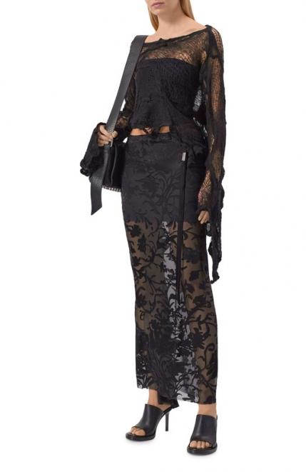 Юбка из вискозы и шелка Ann Demeulemeester