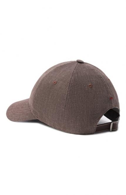 Бейсболка изо льна и шерсти Brunello Cucinelli
