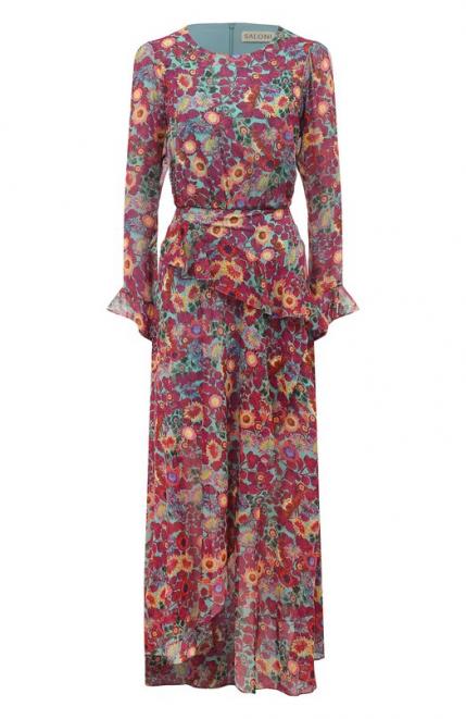 Шелковое платье SALONI