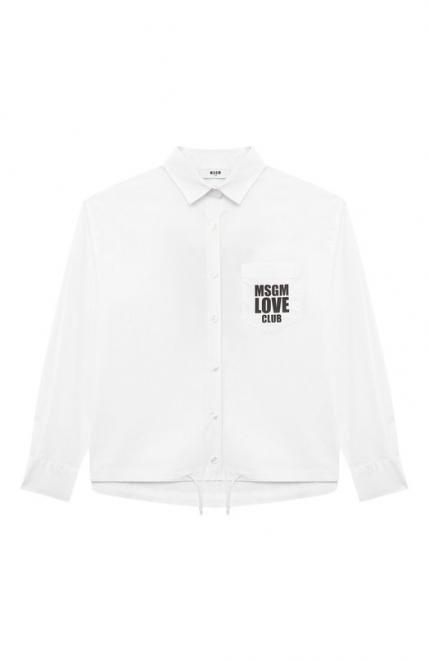 Хлопковая рубашка MSGM Kids