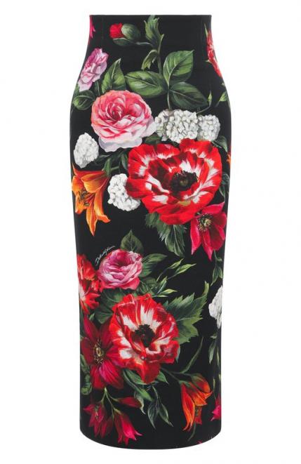 Юбка из хлопка и вискозы Dolce&Gabbana