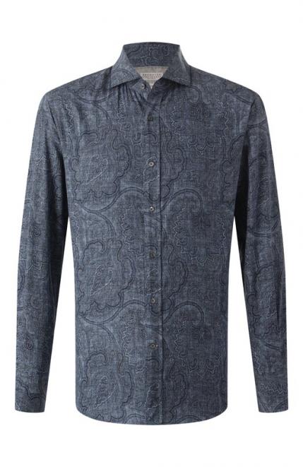 Хлопковая рубашка Brunello Cucinelli