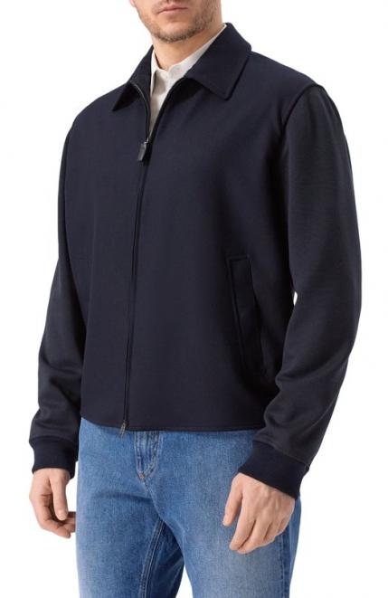 Бомбер из шерсти и шелка Brioni