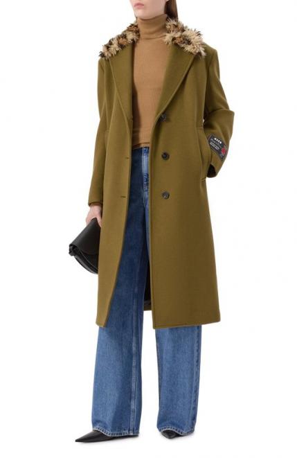 Шерстяное пальто MSGM