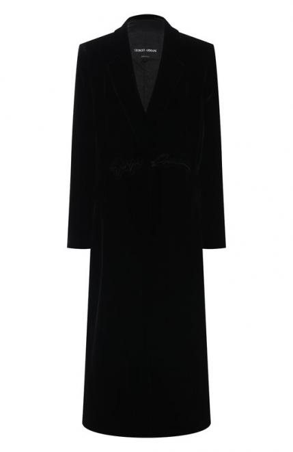 Пальто из вискозы и шелка Giorgio Armani