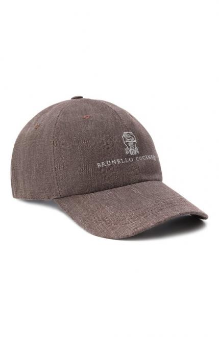Бейсболка изо льна и шерсти Brunello Cucinelli