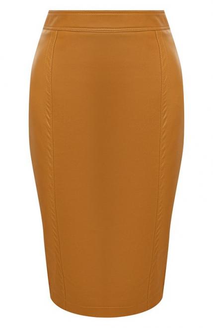 Кожаная юбка Saint Laurent