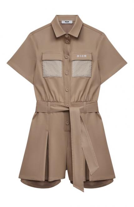 Комбинезон из хлопка и вискозы MSGM Kids
