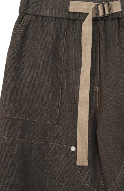 Брюки из хлопка и вискозы Brunello Cucinelli