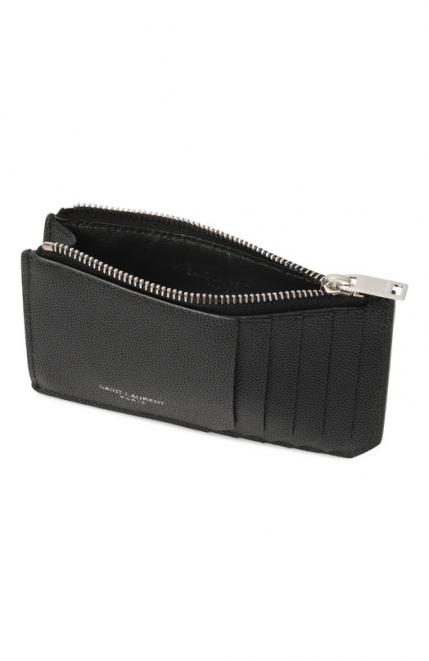 Кожаный футляр для кредитных карт Saint Laurent