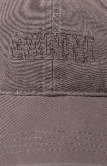 Хлопковая бейсболка Ganni